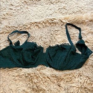 Soma Lace Underwire Bra - Deep Green